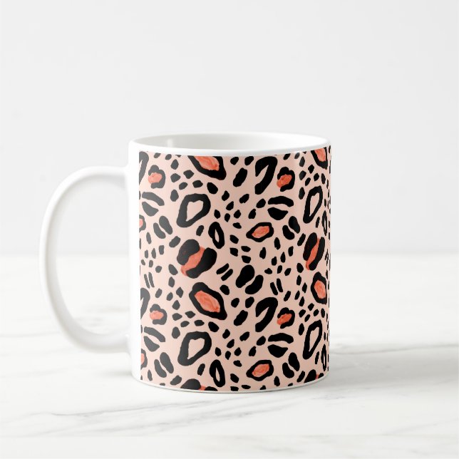 Abstract watercolor leopard. Animal print pattern Coffee Mug (Left)