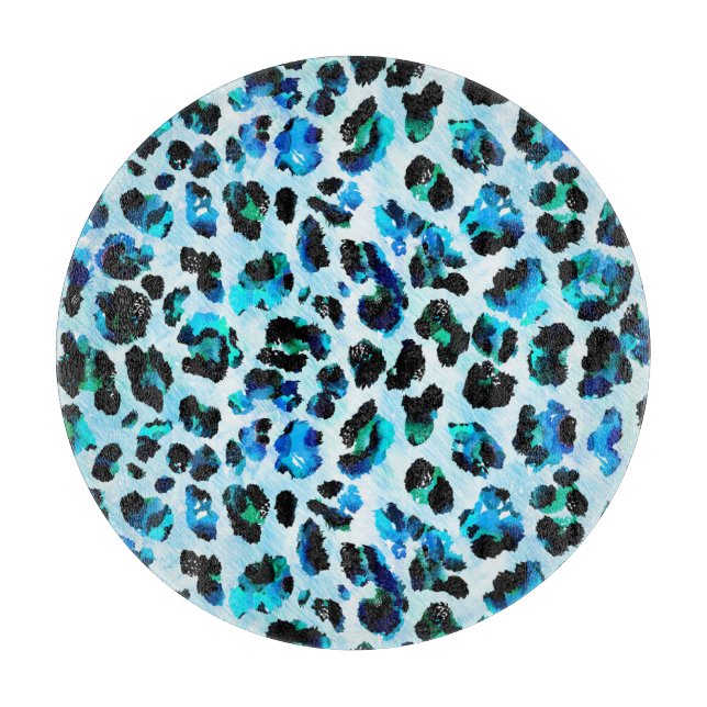Abstract Watercolor Leopard Skin Pattern Cutting Board (Front)