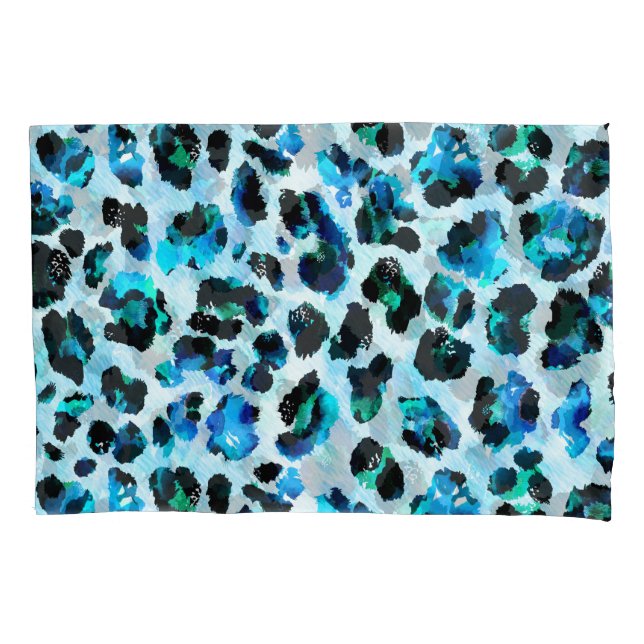 Abstract Watercolor Leopard Skin Pattern Pillow Case (Front)