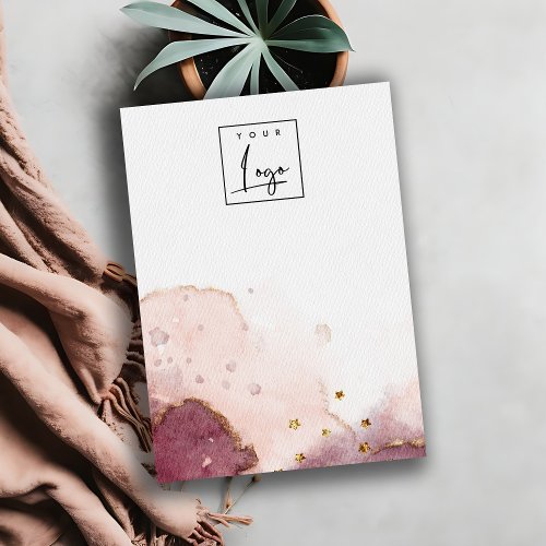Abstract Watercolor Logo Blank Jewelry Display Business Card