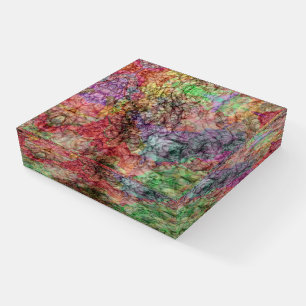 Abstract Watercolor Look Swirls of Colors Gray Paperweight