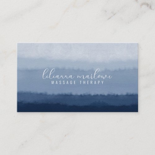 Abstract Watercolor Massage Therapy Business Card