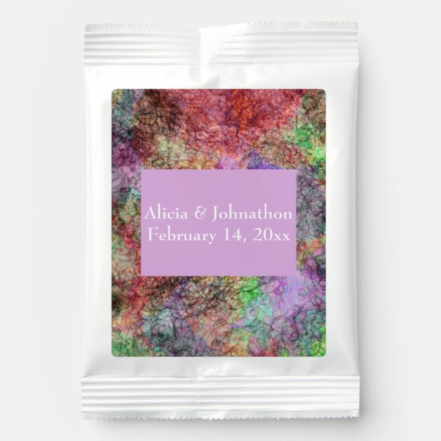 Abstract Watercolor Misty Swirls of Pastel Colors Hot Chocolate Drink Mix (Front)