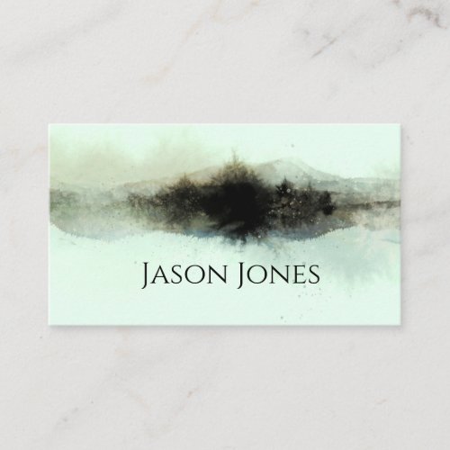 abstract watercolor mountain landscape artistic  business card