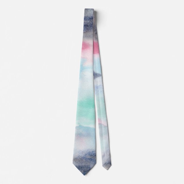 Abstract Watercolor Neck Tie (Front)