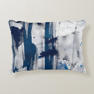 Abstract watercolor on paper. Colorful art texture Accent Pillow