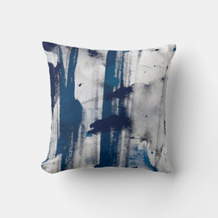 Abstract watercolor on paper. Colorful art texture Throw Pillow