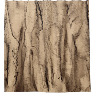 Abstract watercolor on paper texture. In Sepia ton Shower Curtain