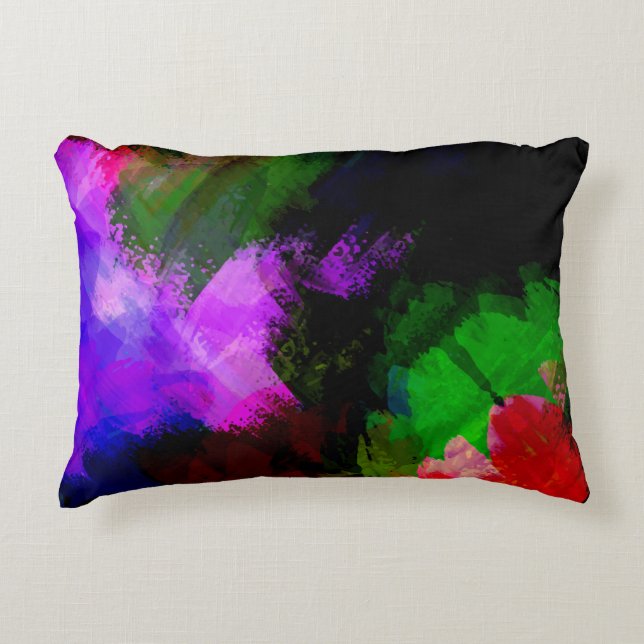 Abstract watercolor paint 2 accent pillow (Front)