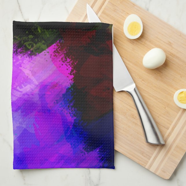 Abstract watercolor paint 2 kitchen towel (Quarter Fold)