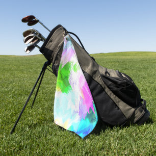 Abstract watercolor paint golf towel