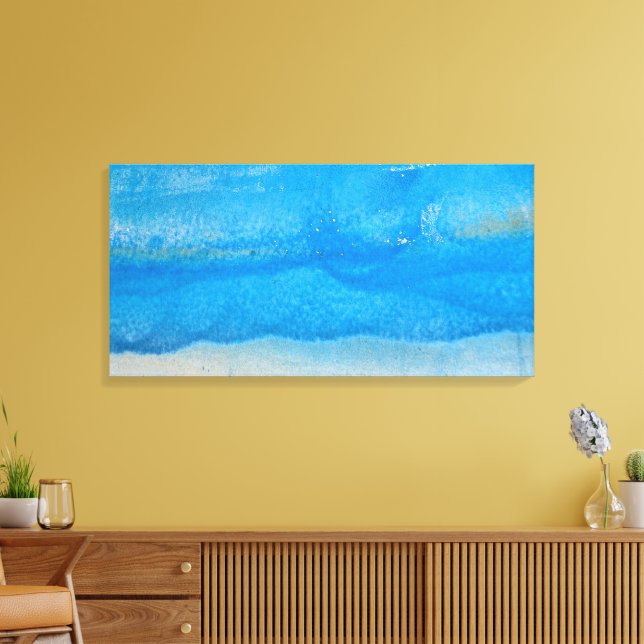 Abstract Watercolor Paint Pattern Canvas Print (Insitu(LivingRoom))