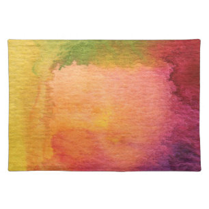 Abstract watercolor painted background placemat