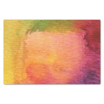 Abstract Watercolor Painted Background Tissue Paper by watercoloring at Zazzle