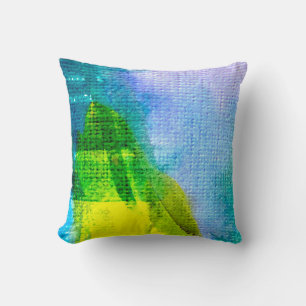 Abstract watercolor painted backgroundabstract,acr throw pillow