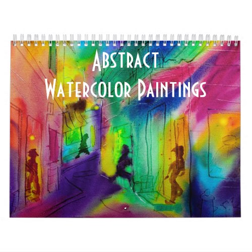 Abstract Watercolor Painting Calendar