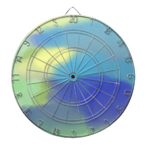 abstract watercolor painting dart board
