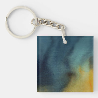 Abstract Watercolor Painting Keychain