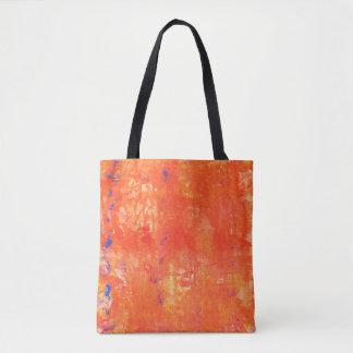 Abstract watercolor painting. Orange painted backg Tote Bag