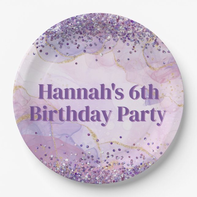 Abstract Watercolor Painting Paint Party Paper Plates (Front)