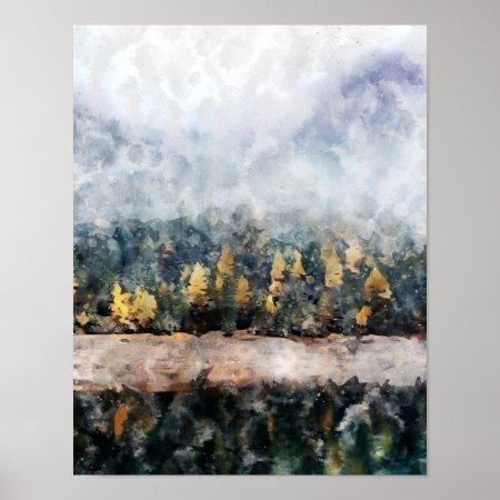 Abstract Watercolor Painting Poster