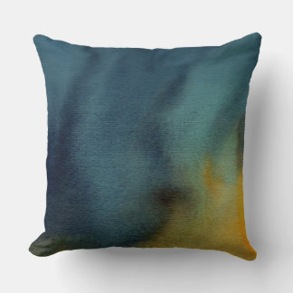 Abstract Watercolor Painting Throw Pillow