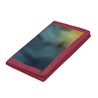 Abstract Watercolor Painting Tri-fold Wallet