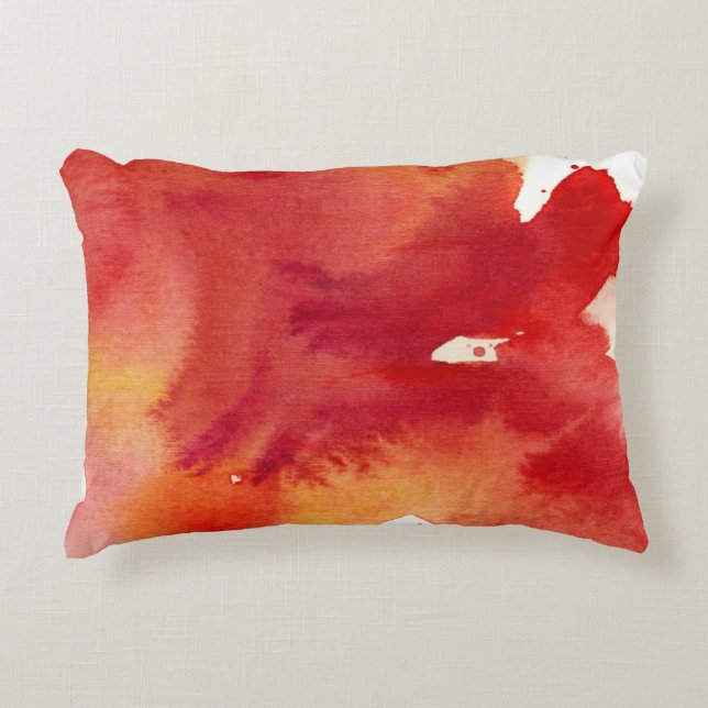 Abstract watercolor paintings accent pillow (Front)