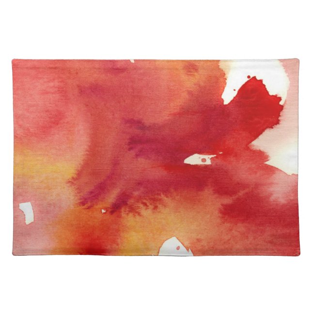 Abstract watercolor paintings placemat (Front)