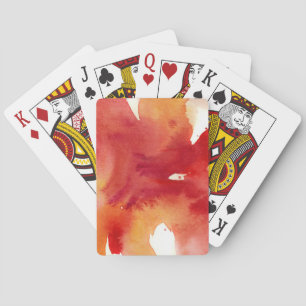 Abstract watercolor paintings poker cards