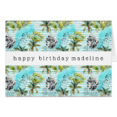 Abstract Watercolor Palm Tree Pattern (Front Horizontal)