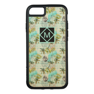 Abstract Watercolor Palm Tree Pattern Carved iPhone 8/7 Case