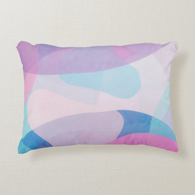 Abstract Watercolor Pastel Artwork | Accent Pillow (Front)