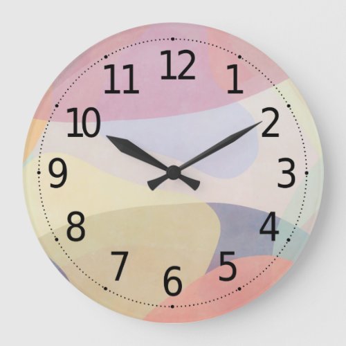 Abstract Watercolor Pastel Artwork  Wall Clock