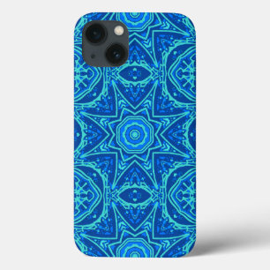 Abstract Watercolor Pattern - Denim Blue iPhone 13 Case