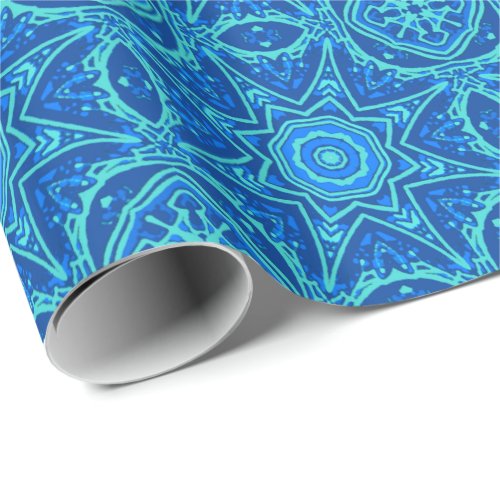 Abstract Watercolor Pattern _ Denim Blue  Wrapping Paper