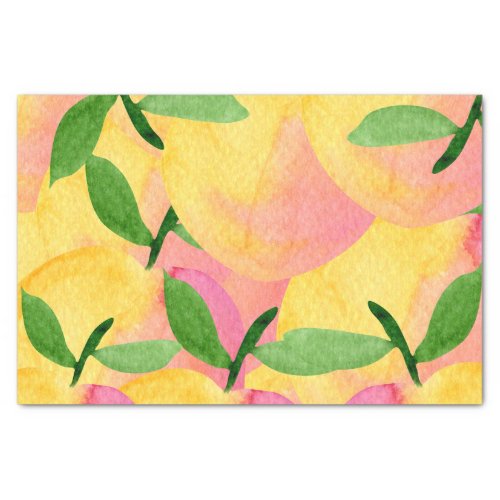 Abstract Watercolor Peach Fruit  Tissue Paper