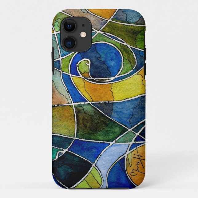 Abstract Watercolor Pen & Ink Case-Mate iPhone Case (Back)
