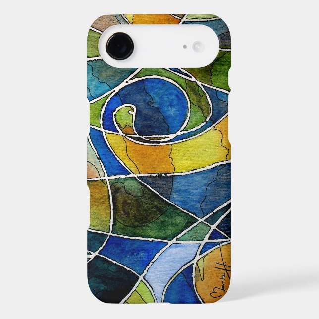 Abstract Watercolor Pen & Ink Case-Mate iPhone Case (Back)