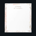 Abstract Watercolor Personalized Notepad<br><div class="desc">Elegant feminine abstract watercolor design in tones of blush pink,  tan and gold.</div>