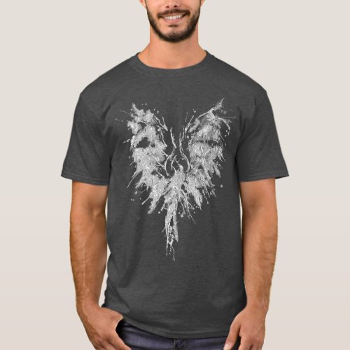 Abstract Watercolor Phoenix Inkblot Bird  2 T_Shirt
