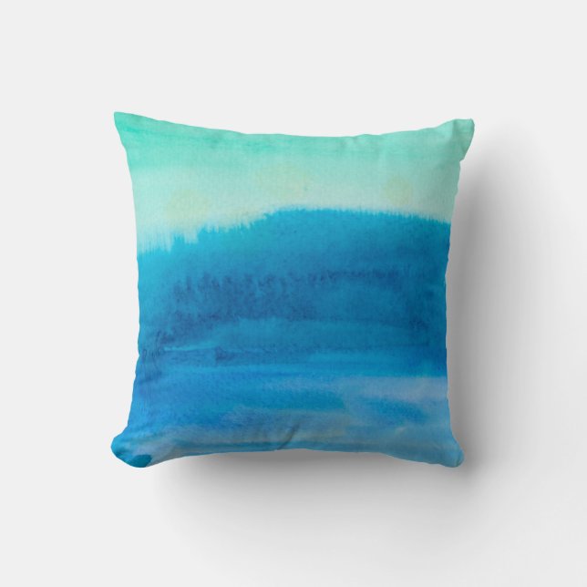 Abstract Watercolor Pillow (Front)
