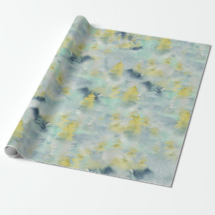 Abstract Watercolor Pine Tree Forest Wrapping Paper