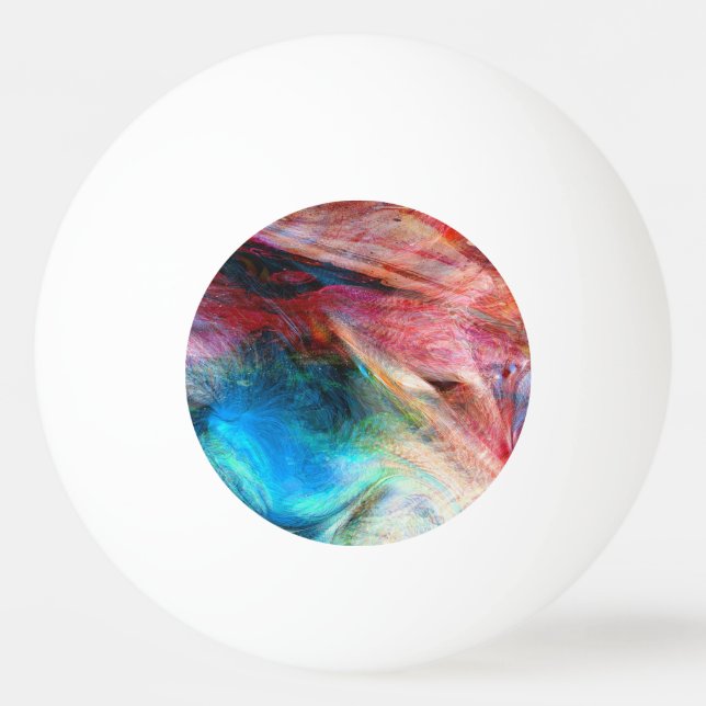 Abstract Watercolor Ping Pong Ball (Front)