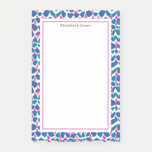 Abstract Watercolor Pink  Blue Dots Post_it Notes