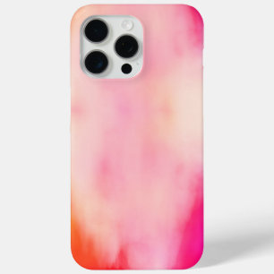 Abstract Watercolor Pink Coral Orange Colorful iPhone 15 Pro Max Case