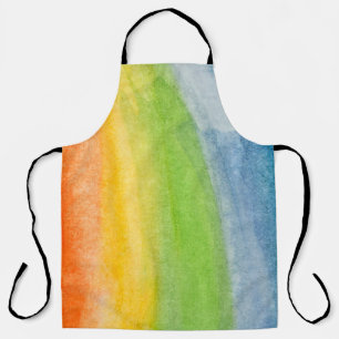 Abstract watercolor rainbow colors backgroundbackg apron