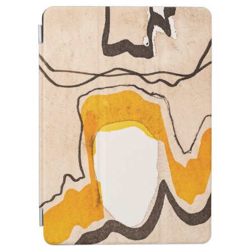 Abstract watercolor ribbon meandering pattern iPad air cover