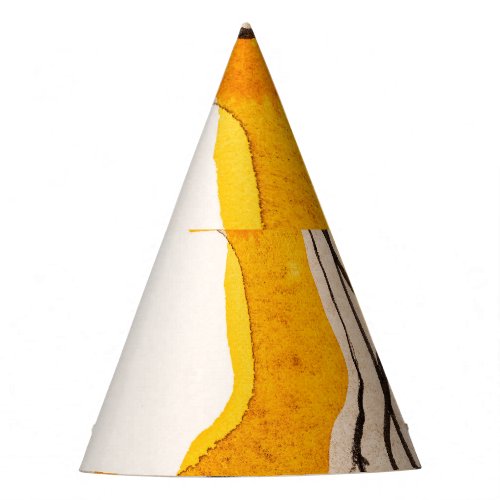 Abstract watercolor ribbon meandering pattern party hat