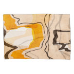 Abstract watercolor: ribbon meandering pattern. pillow case